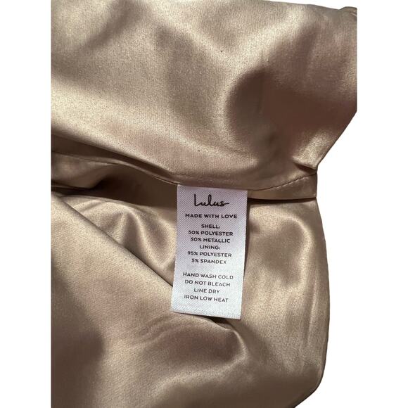 Lulus 'Earned Your Win' Metallic Lace Cocktail Dress Size L New - Picture 12 of 12